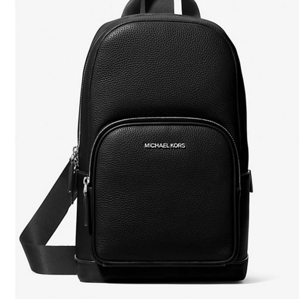 Michael Kors Black Leather  Backpack